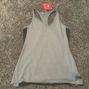Grey and black hiking shirt/dry fit tank top